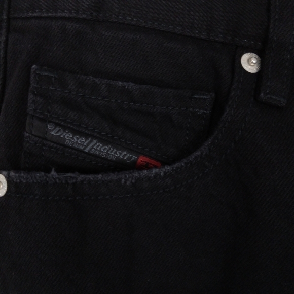 Diesel Black Distressed Ankle Jeans - Picture 8 of 11